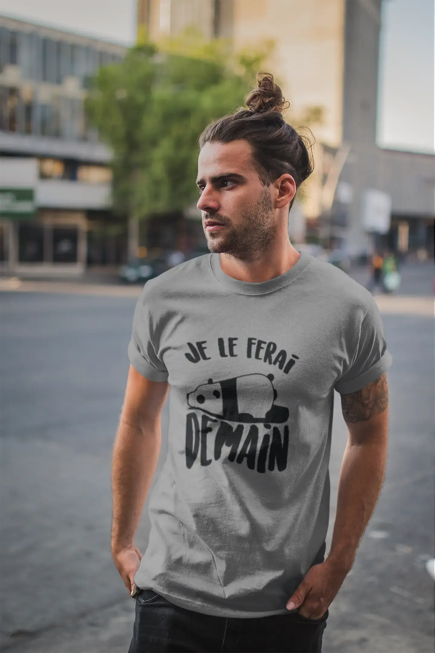 Men's Graphic T-Shirt Je Le Ferai Demain Idea Gift