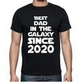 Men's Graphic T-Shirt Best Dad in the Galaxy Since 2020 4th Birthday Anniversary 4 Year Old Gift 2020 Vintage Eco-Friendly Short Sleeve Novelty Tee