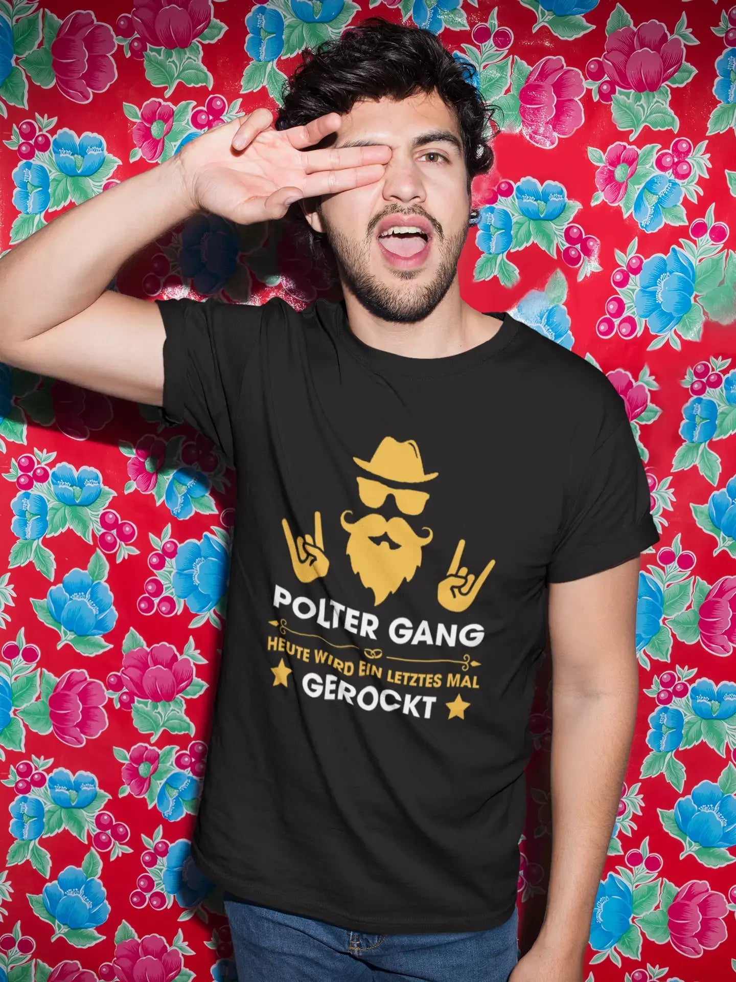 Men's Graphic T-Shirt Polter Gang Gerockt Idea Gift