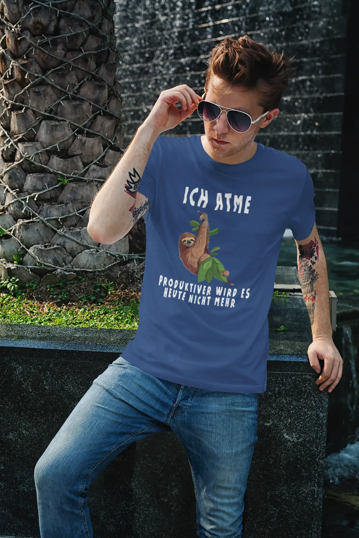 Men's Graphic T-Shirt Lustiges Faultier Idea Gift