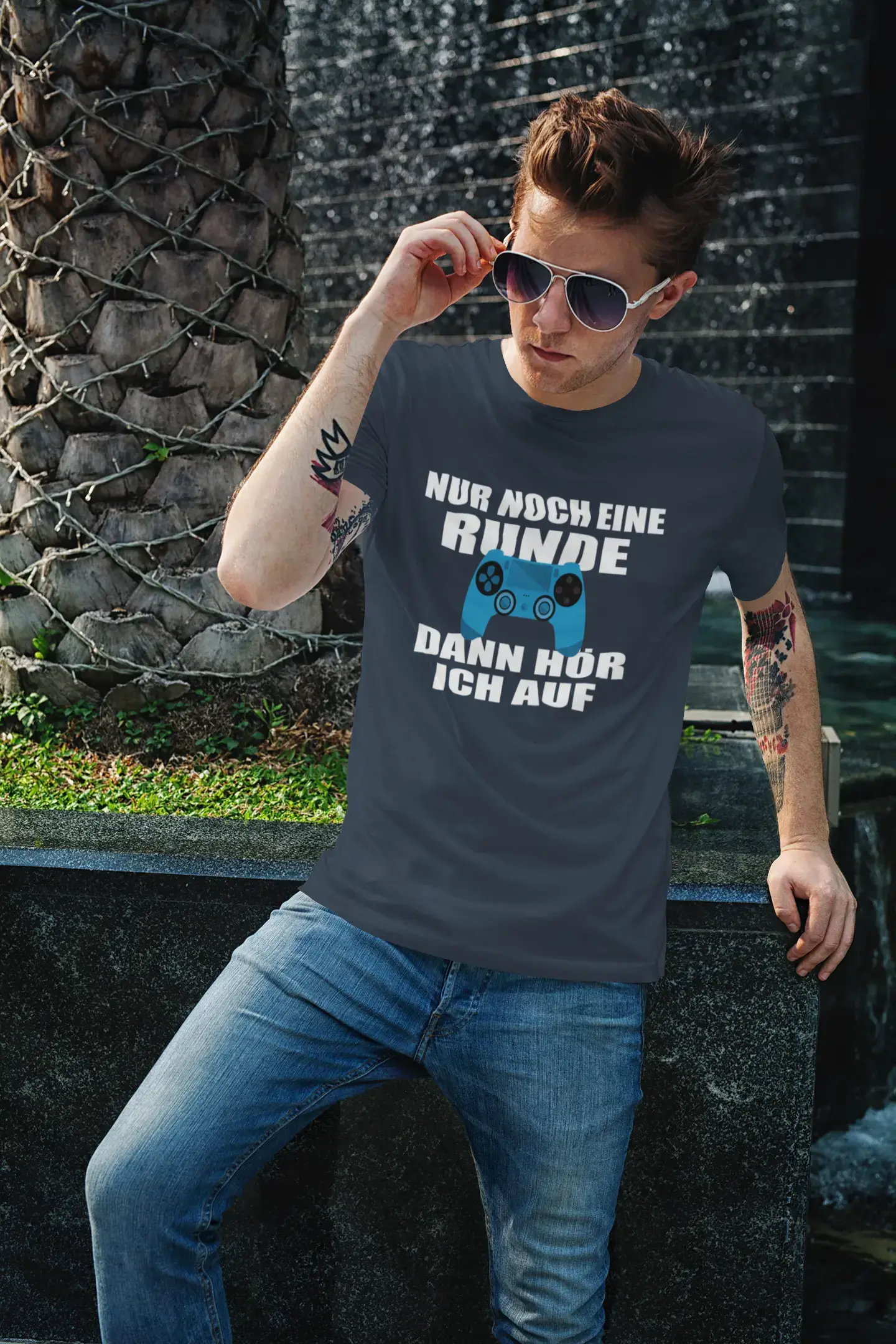 <span>Herren</span> <span>Grafik</span> T-Shirt Nur noch eine runde <span>Geschenkidee</span>