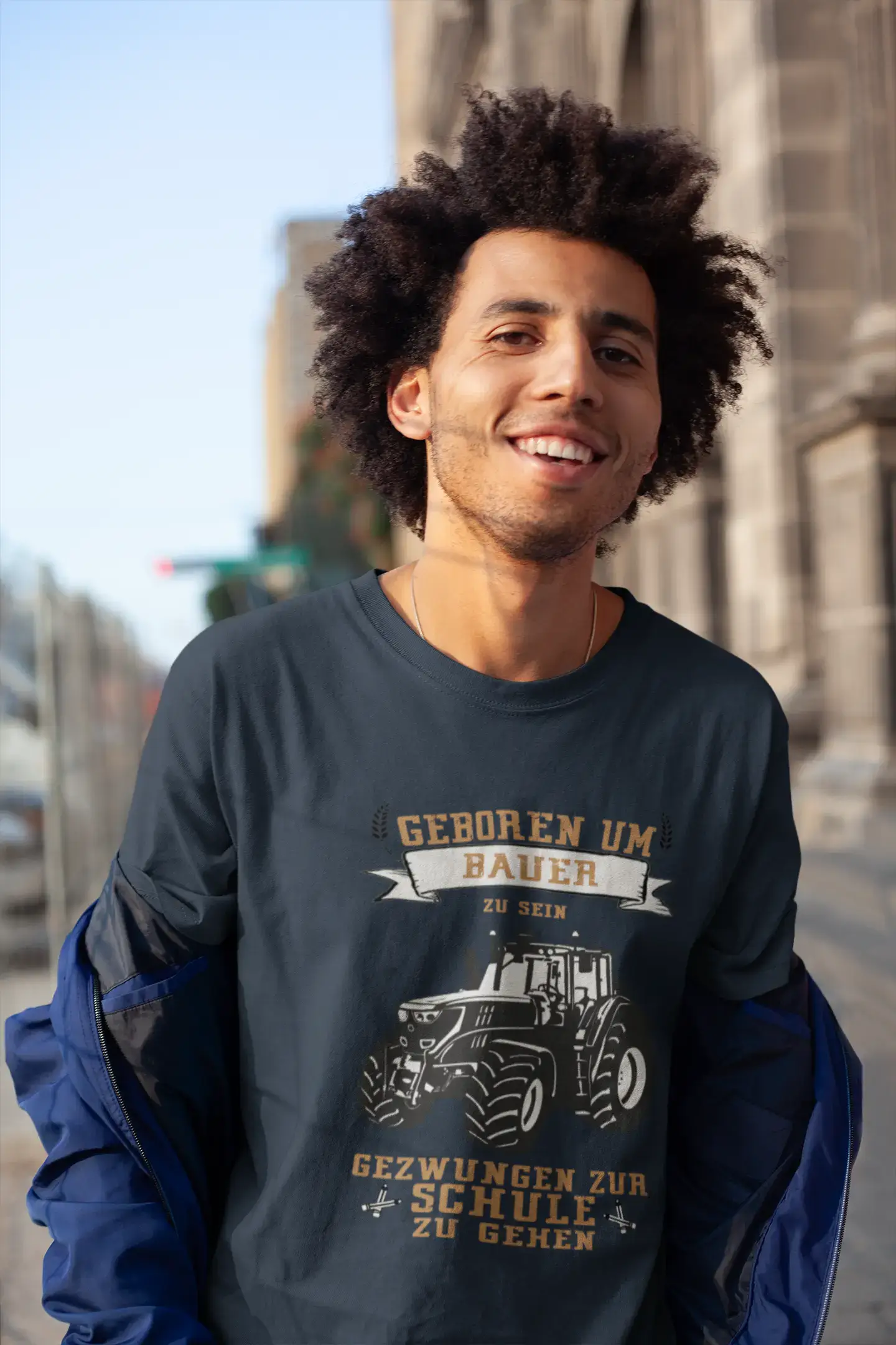 Men's Graphic T-Shirt Geboren um bauer Gift Idea