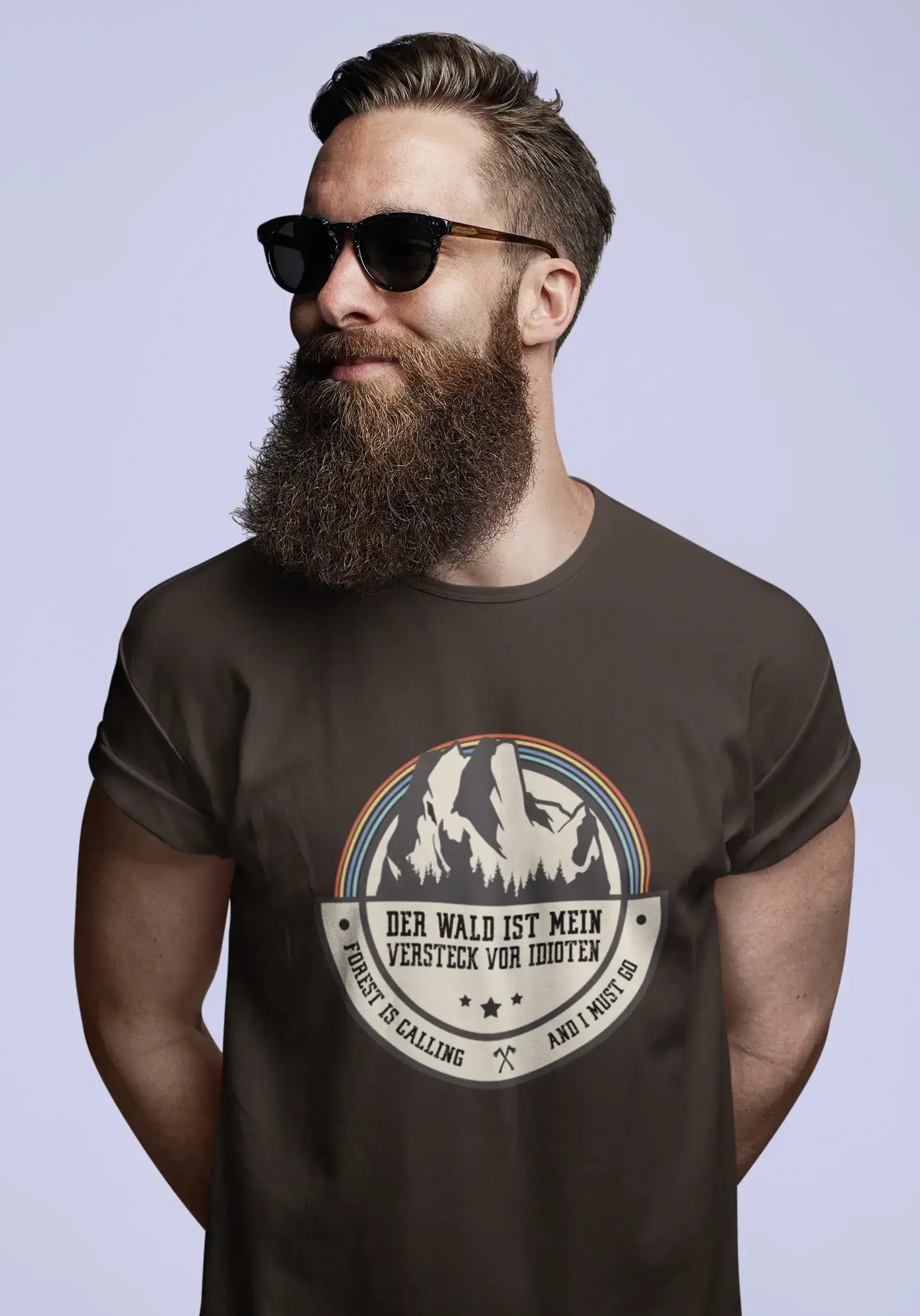 T-shirt <span>graphique</span> <span>pour hommes</span> Der Wald ist Mein Versteck vor Idioten Idée <span>cadeau</span>