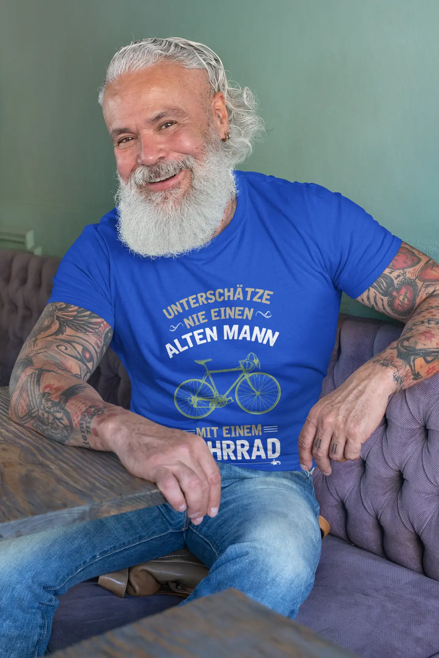 Men's Graphic T-Shirt Alten Mann Fahrrad Gift Idea