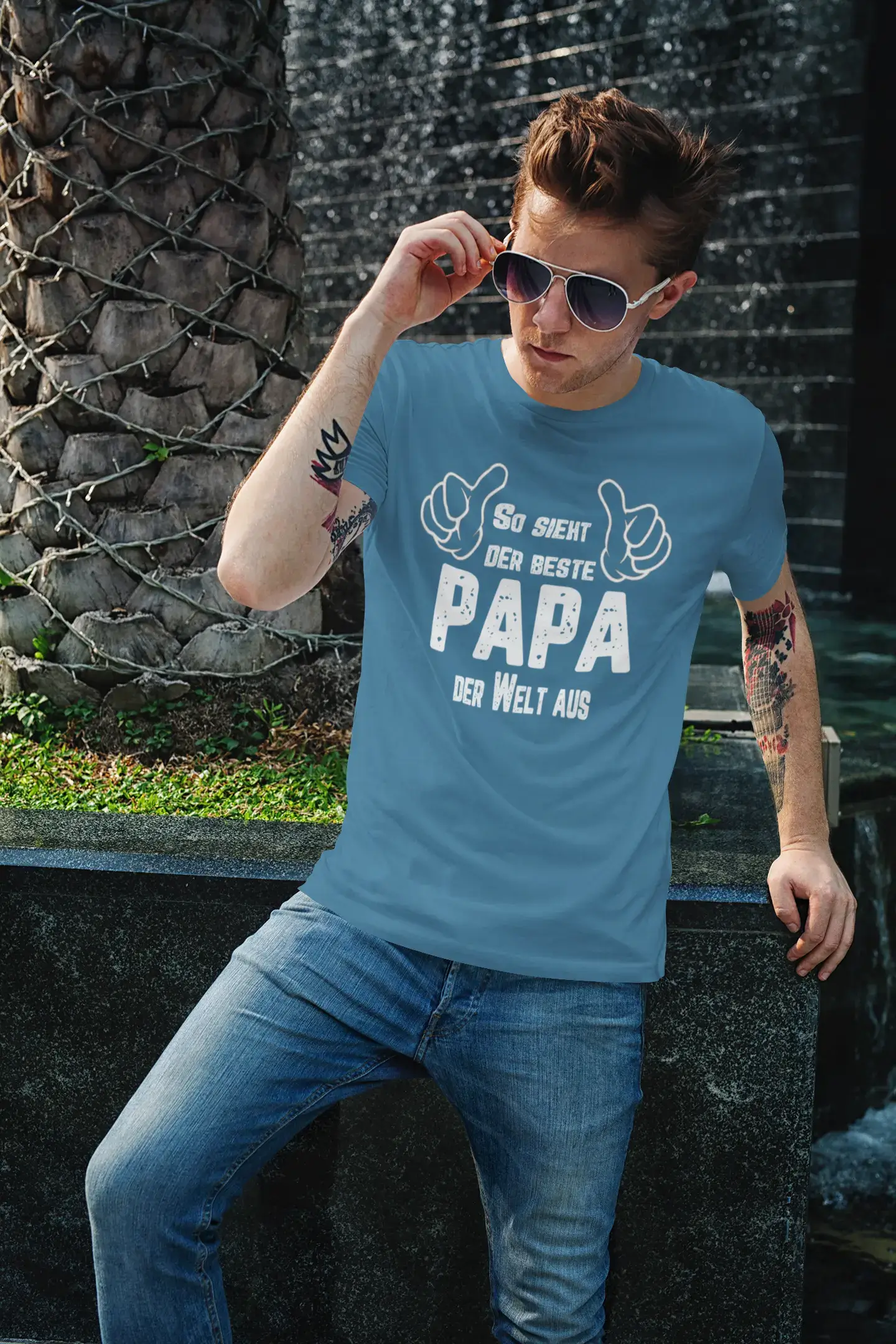 Men's Graphic T-Shirt So Sieht Der Beste Papa Der Welt Aus Gift Idea