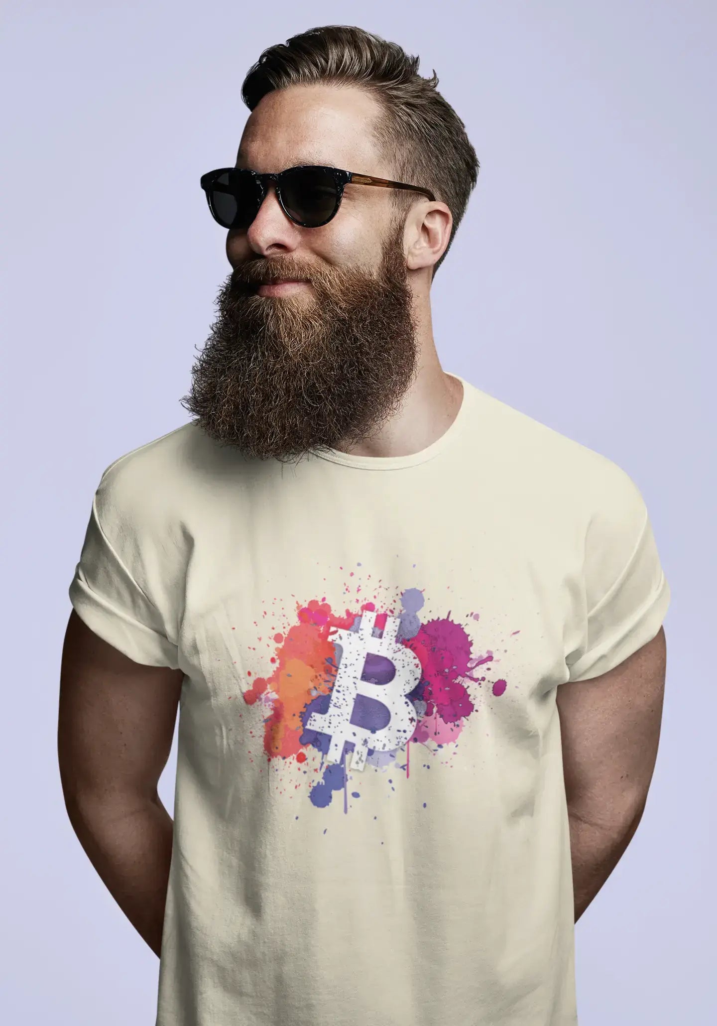 Men’s Graphic T-Shirt Bitcoin Art BTC HODL Crypto Traders Gift Idea
