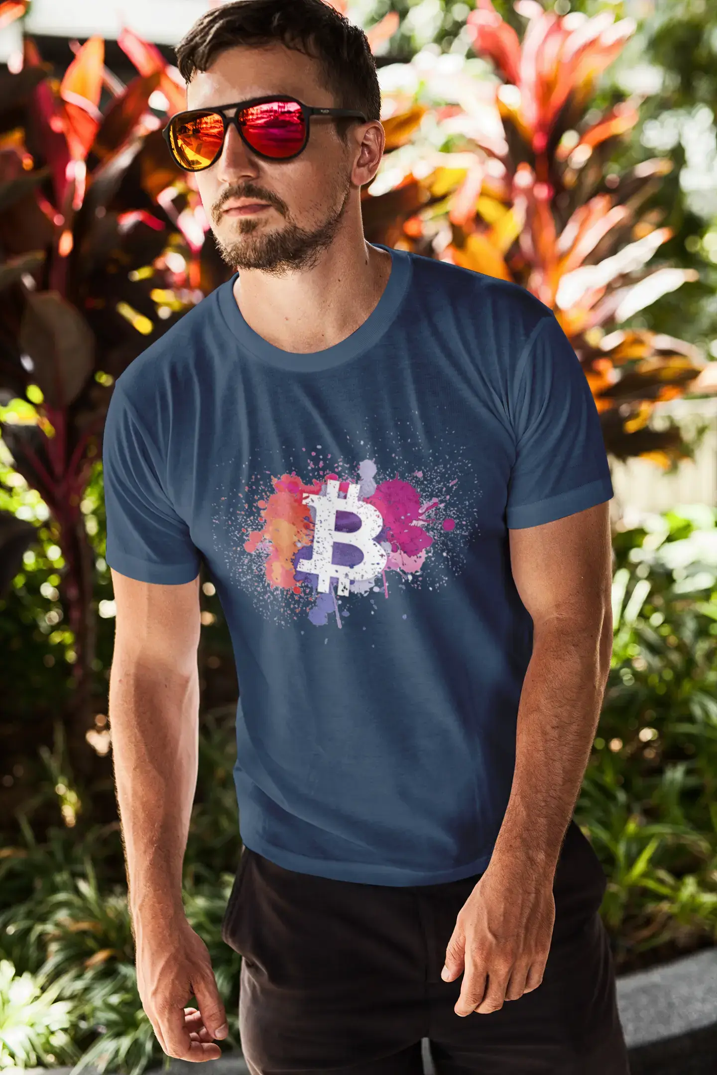 Men’s Graphic T-Shirt Bitcoin Art BTC HODL Crypto Traders Gift Idea
