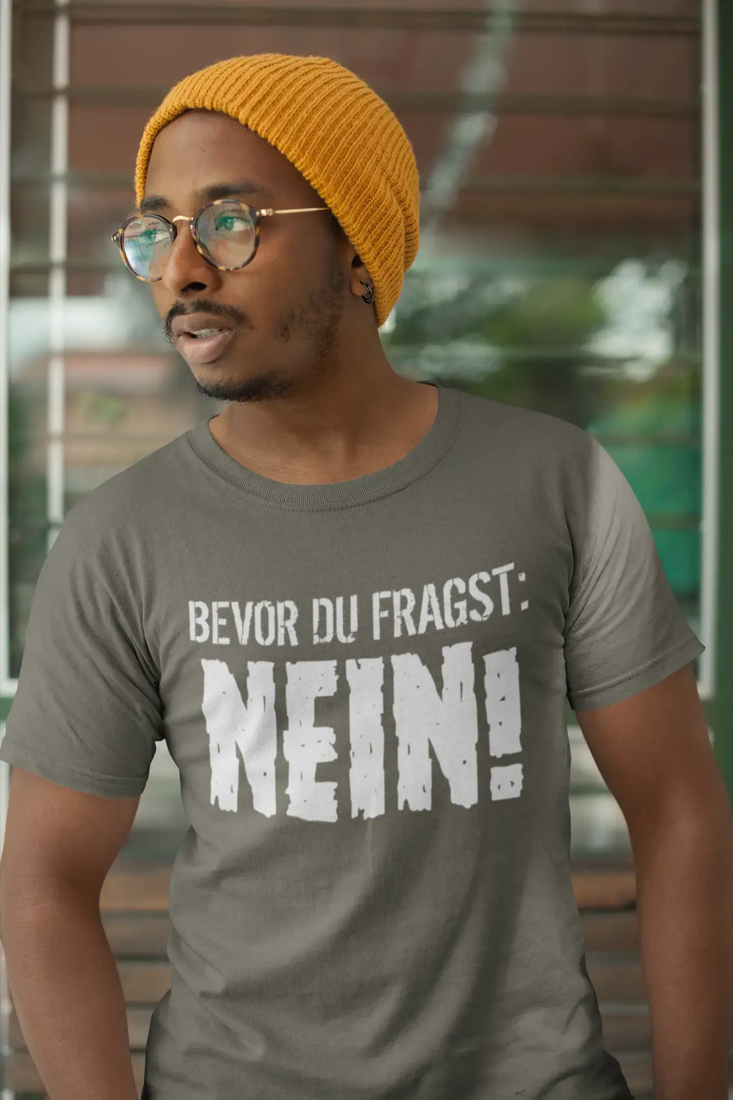 Men’s Graphic T-Shirt Bevor Du Fragst: Nein Gift Idea