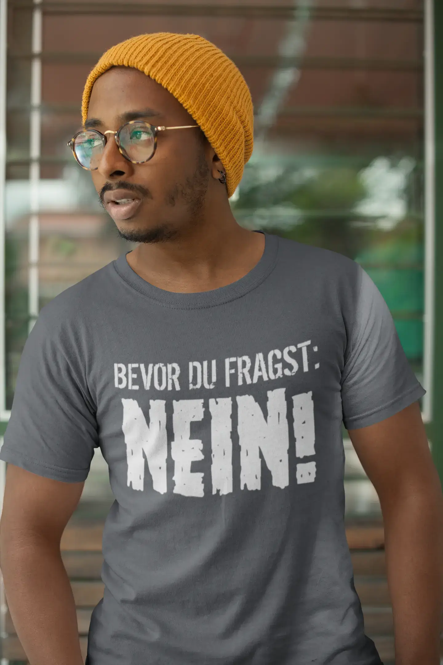 Men’s Graphic T-Shirt Bevor Du Fragst: Nein Gift Idea