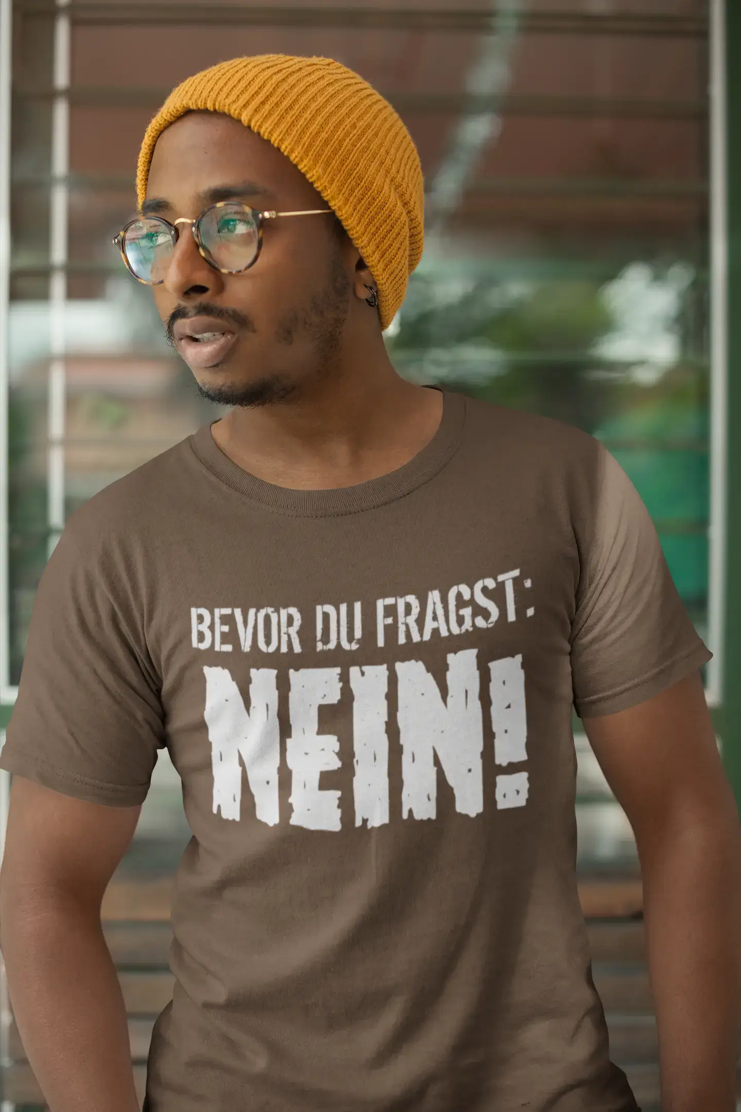 Men’s Graphic T-Shirt Bevor Du Fragst: Nein Gift Idea