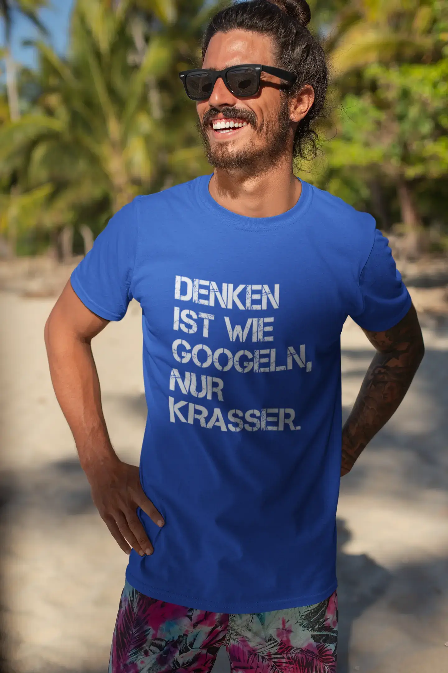 Men’s Graphic T-Shirt Denken ist wie Googeln, nur krasser Gift Idea