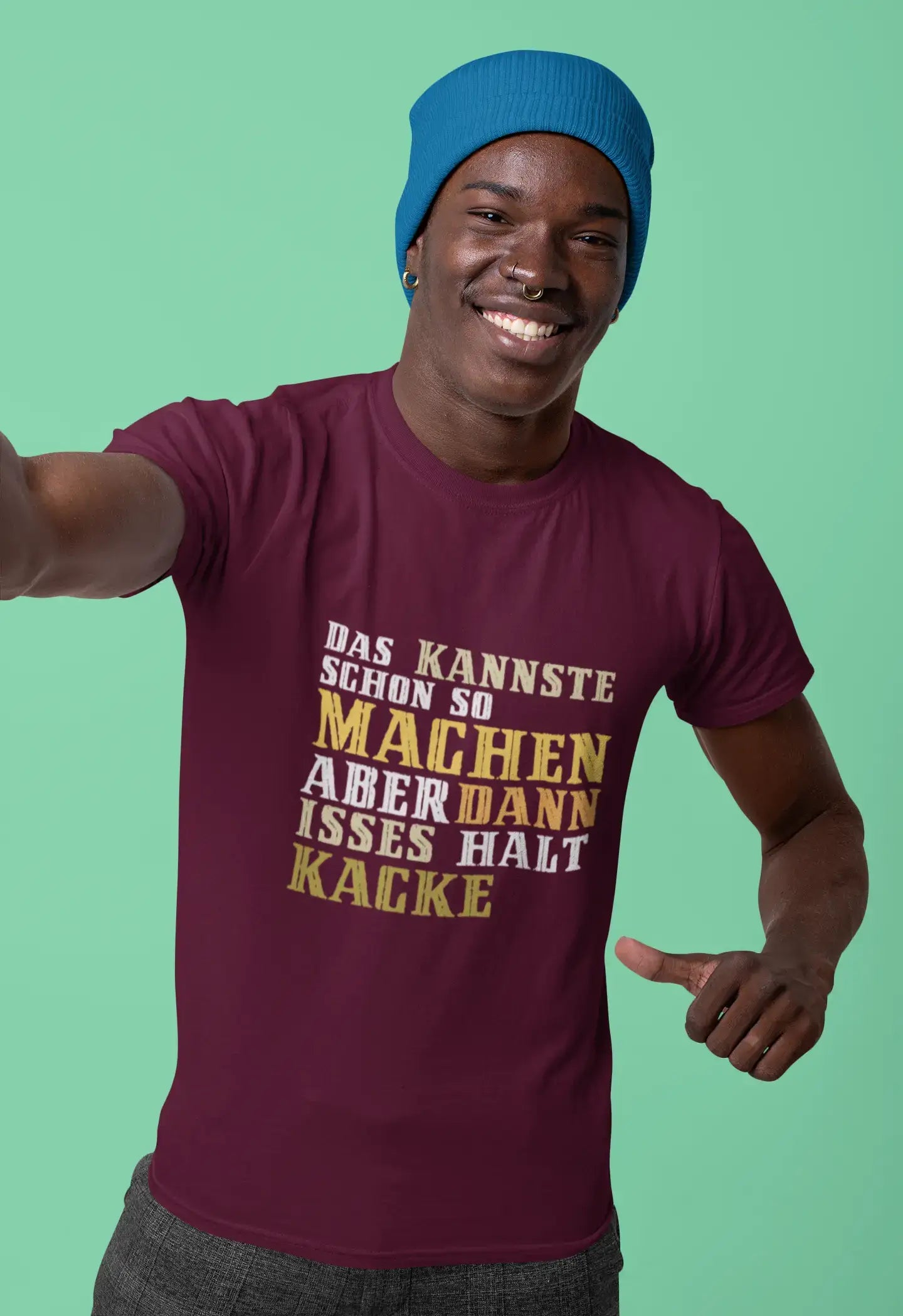 Men’s Graphic T-Shirt Das Kannste Schon so Machen - Aber Dann Isses Halt Kacke Military Green Gift Idea