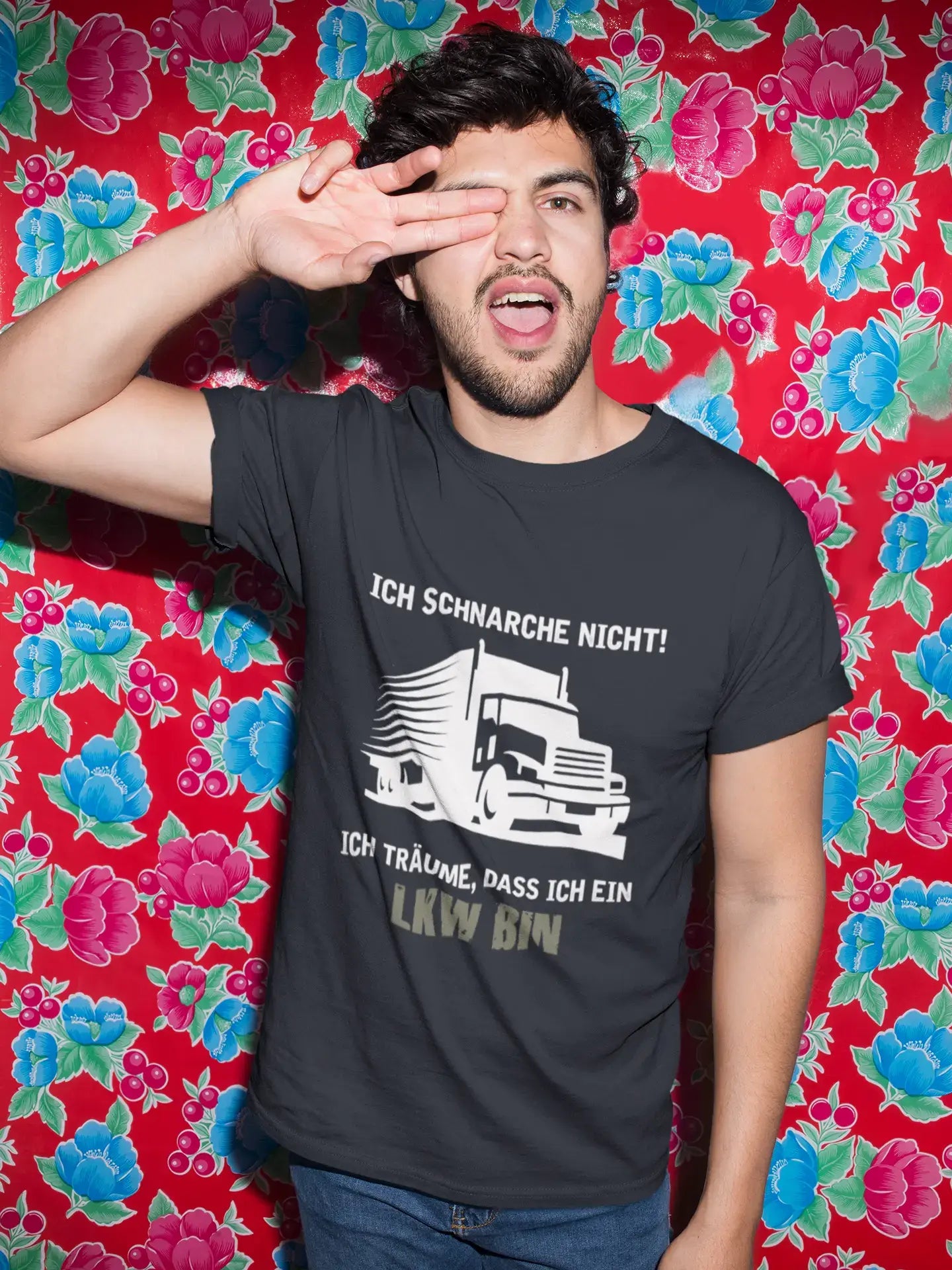 Men’s Graphic T-Shirt Ich Schnarche Nicht - Ich Träume, dass Ich ein LKW bin Lustig Military Green Gift Idea