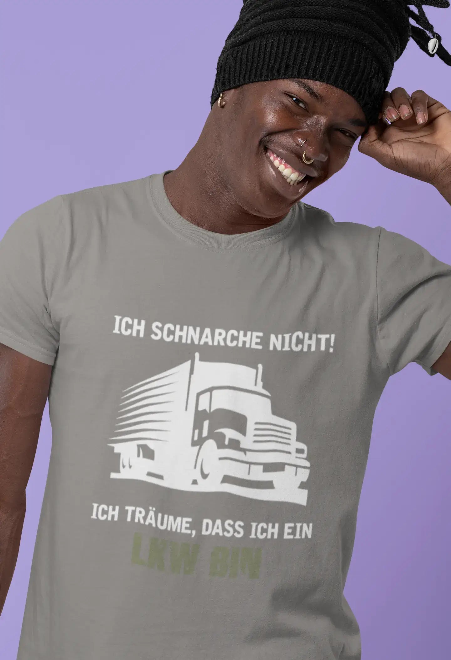Men’s Graphic T-Shirt Ich Schnarche Nicht - Ich Träume, dass Ich ein LKW bin Lustig Military Green Gift Idea