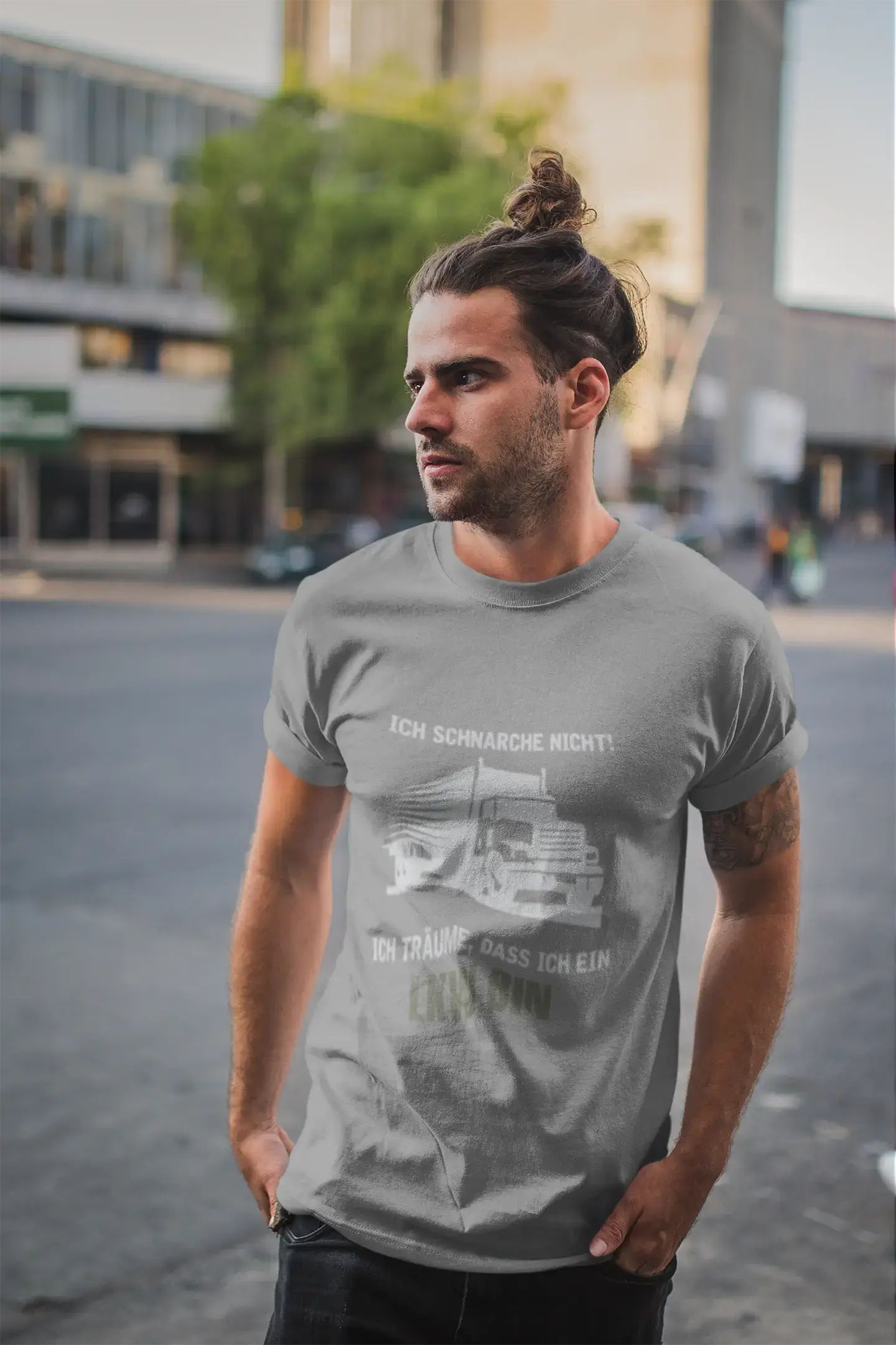 Men’s Graphic T-Shirt Ich Schnarche Nicht - Ich Träume, dass Ich ein LKW bin Lustig Military Green Gift Idea