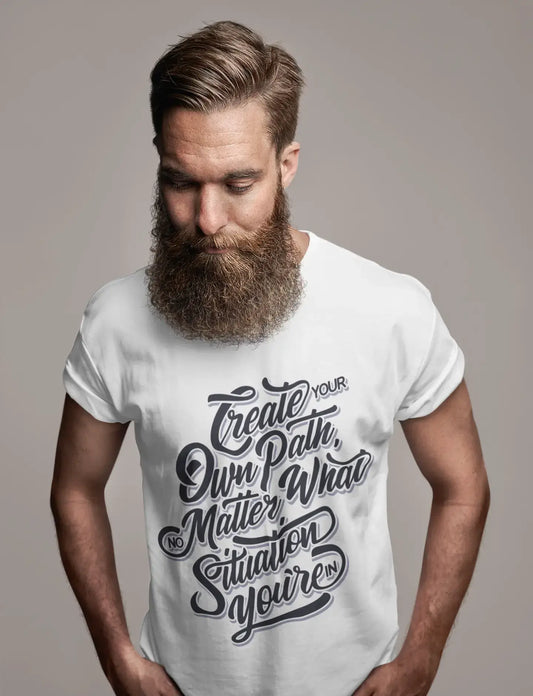 Men's T-Shirt Create Your Own Path Motivational Quote Comfortable Vintage Outfit