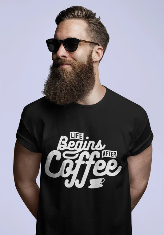 T-Shirt pour hommes, la vie commence après le café, chemise, vêtements Vintage