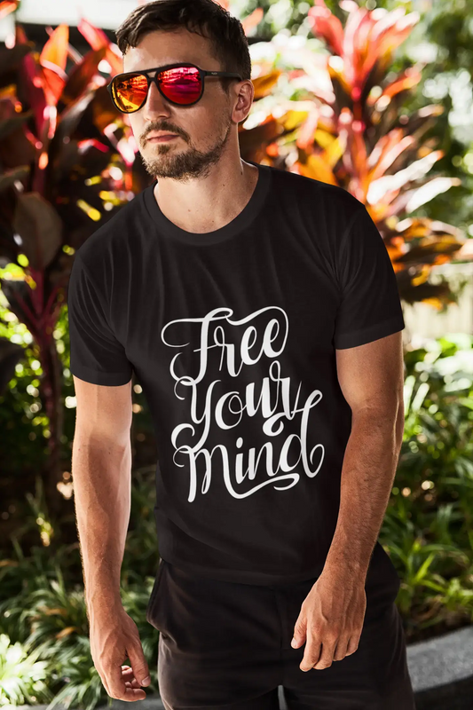 T-Shirt homme Libérez votre esprit chemise citation de motivation T-Shirt vêtements Vintage