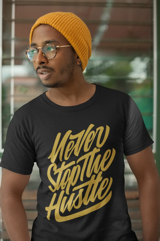 T-Shirt homme Never Stop Hustle chemise Vintage graphique T-Shirt cadeau de motivation