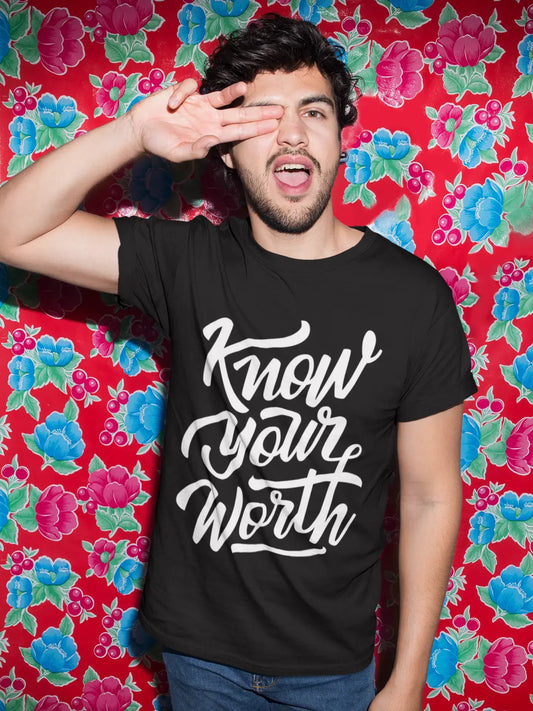 Men's T-Shirt Know Your Worth Apparel Short Sleeve Birthday Gift
