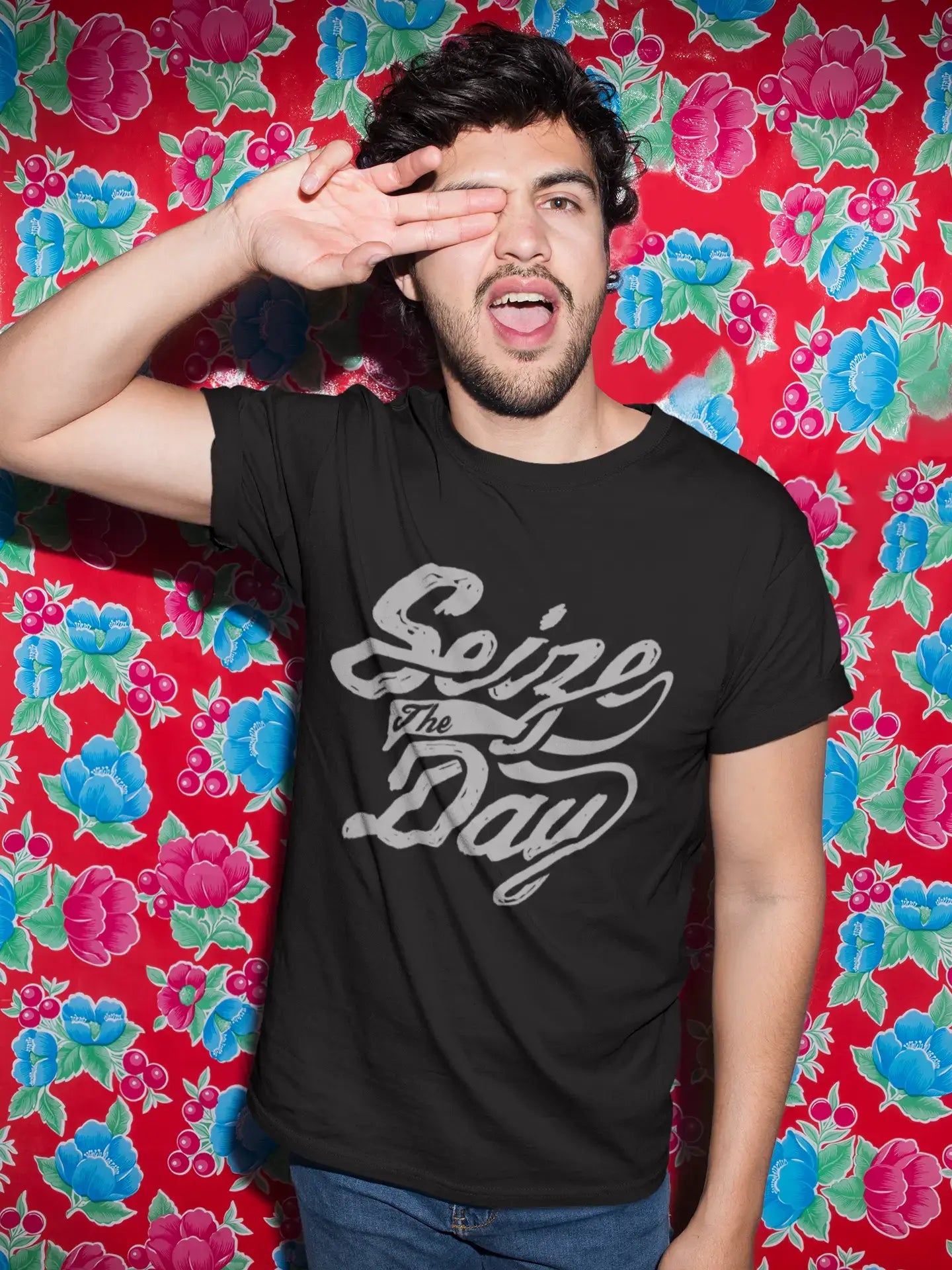 Men's T-Shirt Seize The Day Shirt Fashion T-Shirt for Men Short Sleeve Tee Shirt