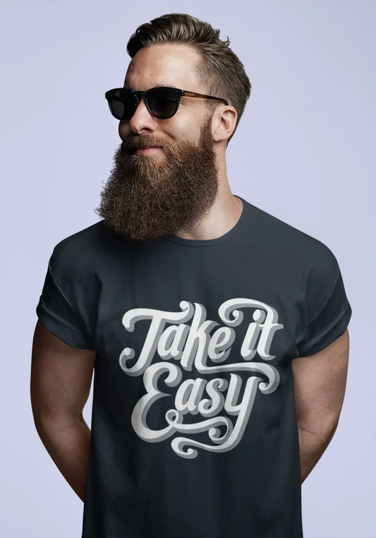 Men's T-Shirt Take It Easy Shirt Short Sleeve Tee Shirt Vintage Apparel Graphic