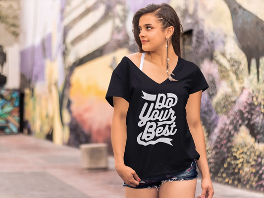 T-shirt ULTRABASIC pour femmes Faites de votre mieux - Tee-shirt à slogan de motivation positif