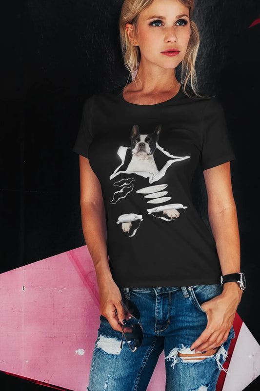 T-Shirt pour Chien Bio Femme ULTRABASIC - Boston Terrier - American Gentleman