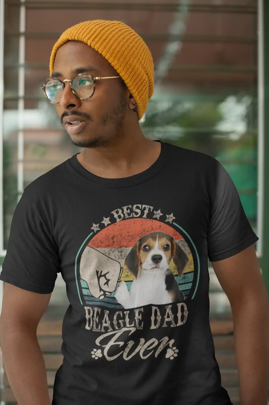 ULTRABASIC Herren-Grafik-T-Shirt Best Beagle Dad Ever – Dog Fist Shirt
