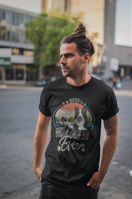 ULTRABASIC Herren-Grafik-T-Shirt Bester Border-Collie-Vater aller Zeiten – Hundefaust-Shirt