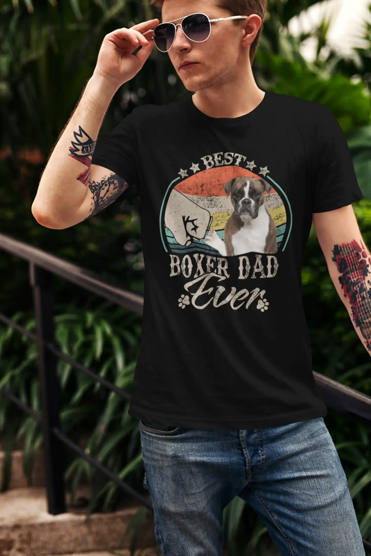 ULTRABASIC Men's Graphic T-Shirt Best Boxer Dad Ever - Dog Fist Shirt