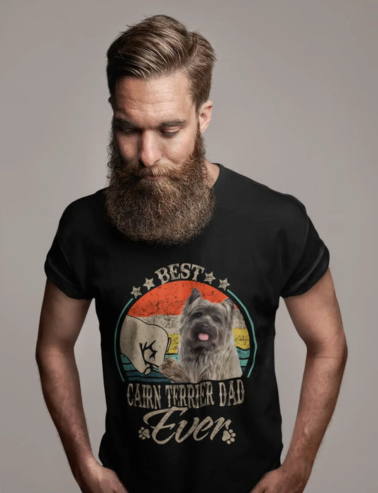 ULTRABASIC Men's Graphic T-Shirt Best Cairn Terrier Dad Ever - Dog Fist Shirt