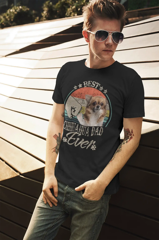 ULTRABASIC Men's Graphic T-Shirt Best Chihuahua Dad Ever - Dog Fist Shirt