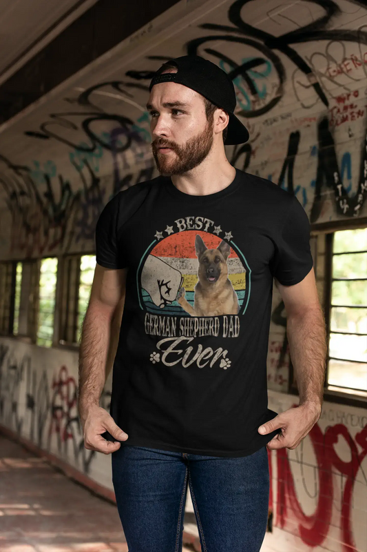 ULTRABASIC Men's Graphic T-Shirt Best German Shepherd Dad Ever - Dog Fist Shirt