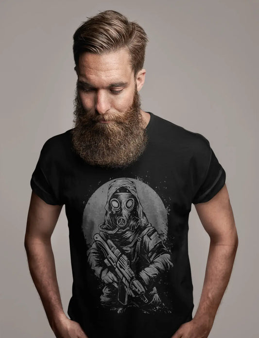 ULTRABASIC Men's Graphic T-Shirt Galaxy Soldier Gasmask - Funny Shirt for Men