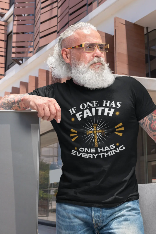 T-Shirt ULTRABASIC pour hommes Si l'on a la foi, on a tout - Chemise religieuse