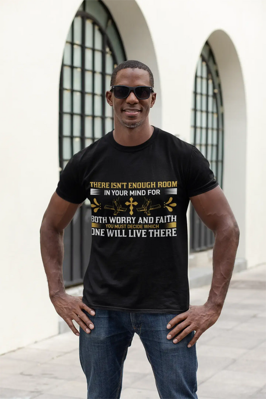 T-shirt ULTRABASIC pour hommes Inquiétude ou foi - Choisissez-en un - Chemise religieuse chrétienne