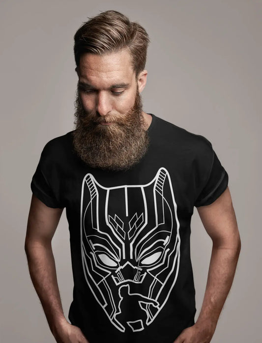 ULTRABASIC Men's Graphic T-Shirt Panther Mask - Movie Character Shirt for Men