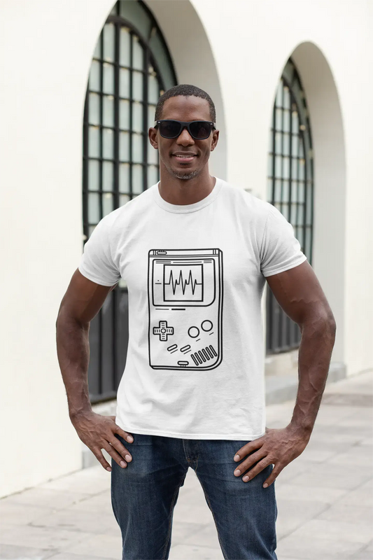 T-shirt graphique ULTRABASIC pour hommes Life is a Gaming - Heartbeat - Chemise pour les joueurs