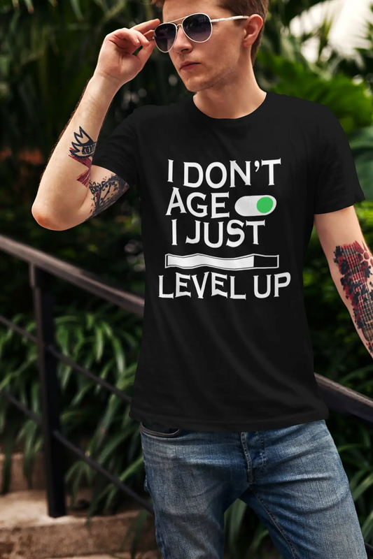 ULTRABASIC Men's Gaming T-Shirt I Don't Age Just Level Up - Birthday Shirt for Gamers