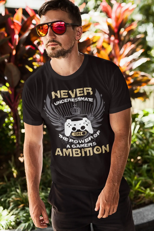 ULTRABASIC Men's T-Shirt Never Underestimate Power of a Gamers Ambition Shirt