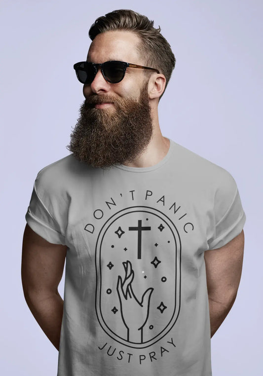 ULTRABASIC Men's T-Shirt Don't Panic Just Pray - Christ Bible Religious Shirt