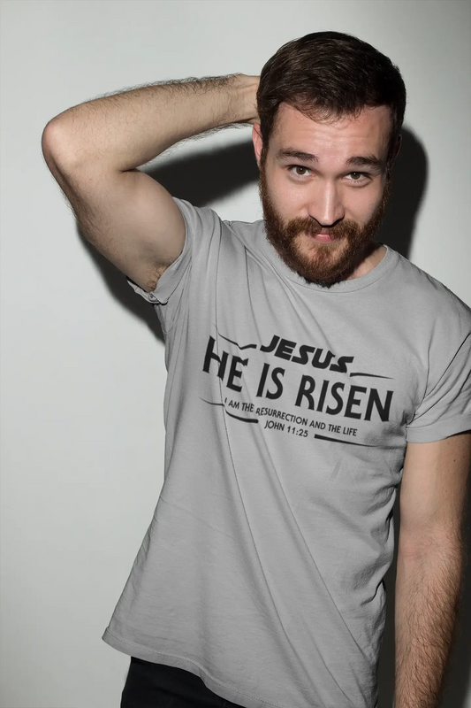 ULTRABASIC Men's Religious T-Shirt He is Risen Hallelujah - Jesus Christ Shirt