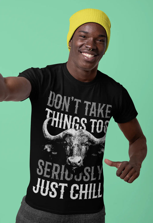 ULTRABASIC Herren-T-Shirt „Nehmen Sie die Dinge nicht zu ernst“ – American Buffalo