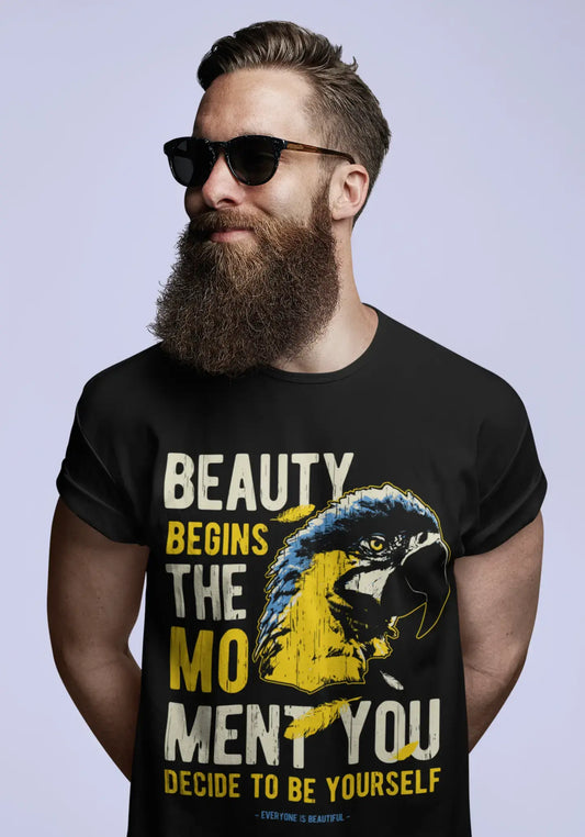 ULTRABASIC Men's T-Shirt The Moment You Decide To Be Yourself - Macaw Parrot