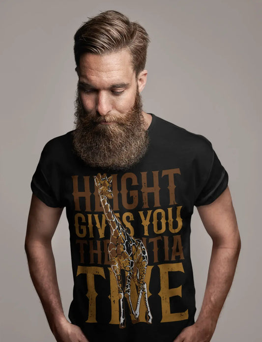 ULTRABASIC Men's Graphic T-Shirt Height Gives You The Initiative - Giraffe Shirt