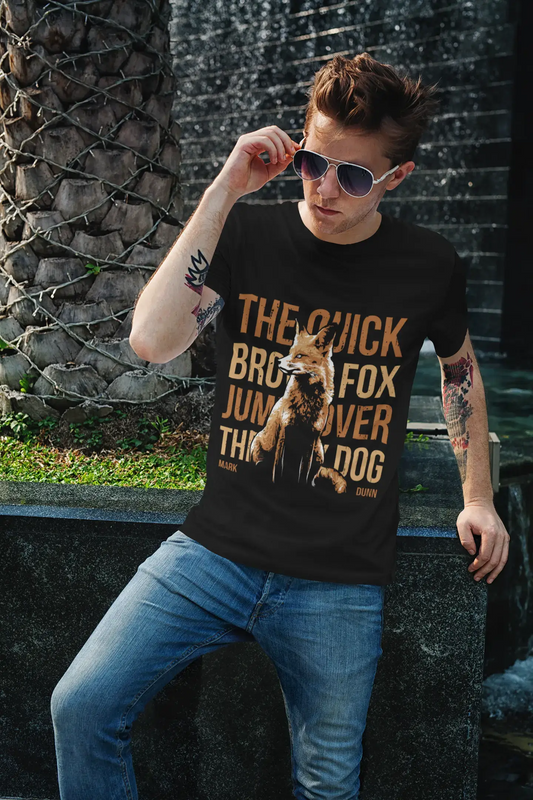 ULTRABASIC Men's Graphic T-Shirt The Quick Brown Fox - Funny Shirt for Men