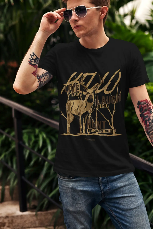 ULTRABASIC Men's Graphic T-Shirt Live Laugh Hunt - Deer Hunter Shirt for Men