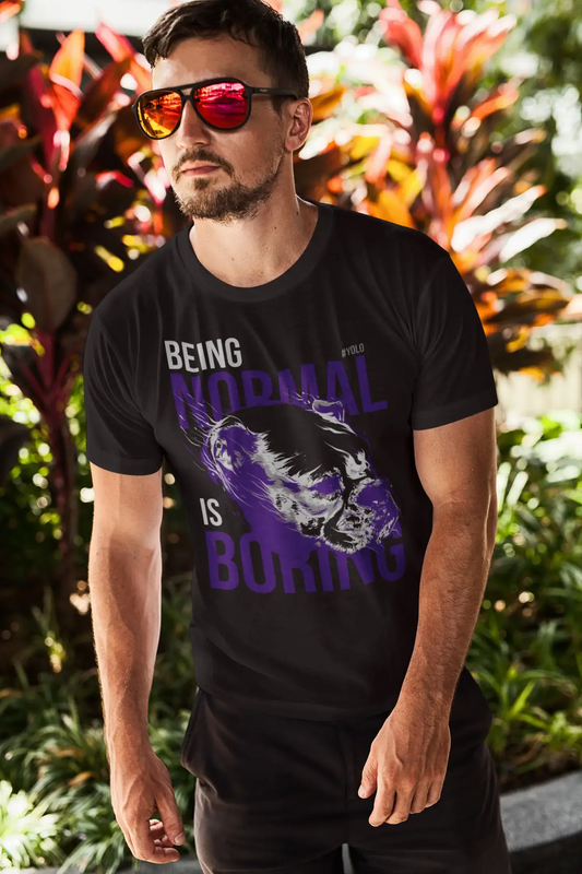 ULTRABASIC Men's Graphic T-Shirt Being Normal is Boring - YOLO Dog Shirt