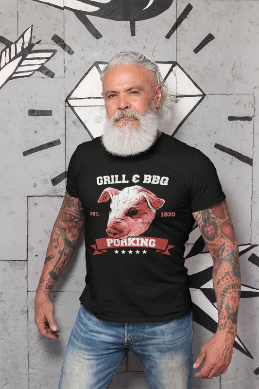 ULTRABASIC Herren-Grafik-T-Shirt Grill and BBQ Porking – Barbecue-Shirt für Männer